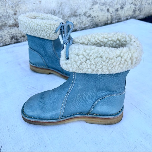 Duckfeet Arhus light blue leather and wool boots - Picture 3 of 9